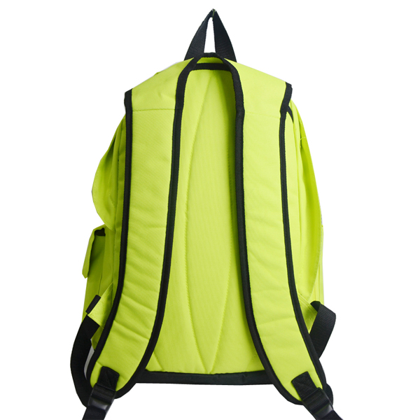 600D polyester material girls customized backpack bag with two side pocket