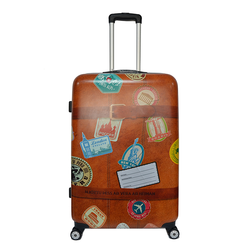 28 inch luggage bag leather trolley travel luggage bag