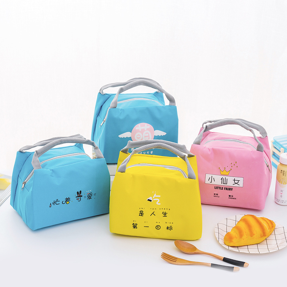 Cartoon Canvas Tote Lunch Bag Thermal Food School Lunch Cooler Bag/DQ05-129